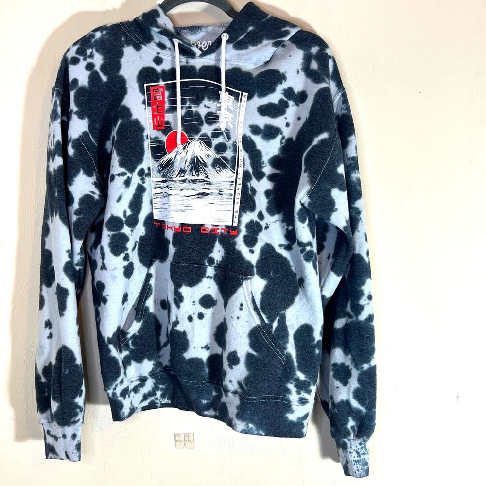 The Bowery Supply Co Tokyo City Graphic Tie Dye Hoodie Sz Small Streetwear